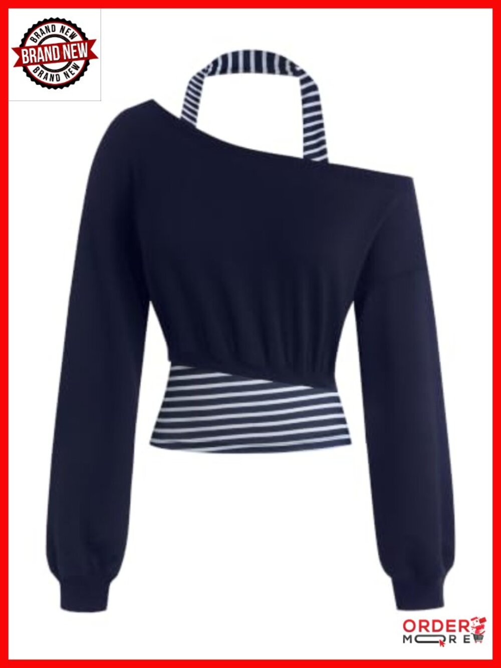Zaful Off Shoulder Sweatshirt Long Sleeve Crop Top Pullover